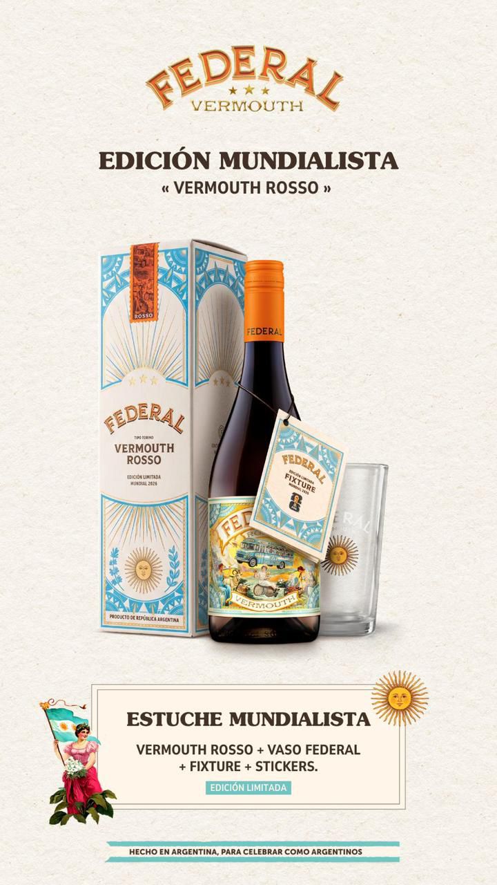 Vermouth Federal ROSSO Estuche Mundial 1x750cc + Vaso