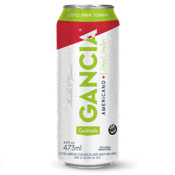 [1735] Gancia + Lima Limón 3.5º Lata 473cc SIN TACC