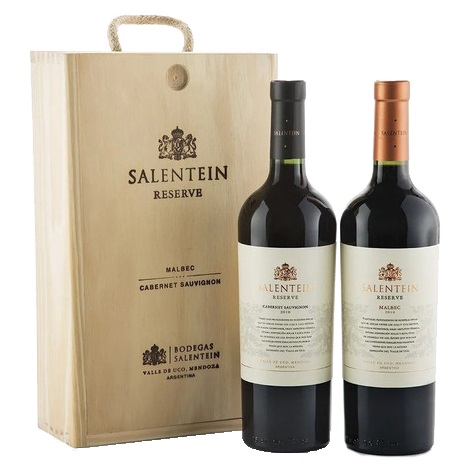 [2157] Salentein Reserva Malbec/Cab S Estuche Madera 1x2x750cc