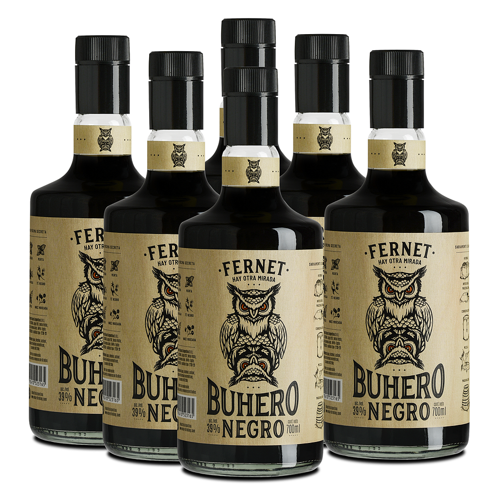 [2610] Promo x6 Fernet Buhero Negro 39º 700cc