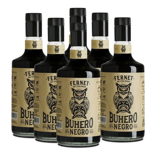 [2610] Promo x6 Fernet Buhero Negro 39º 700cc