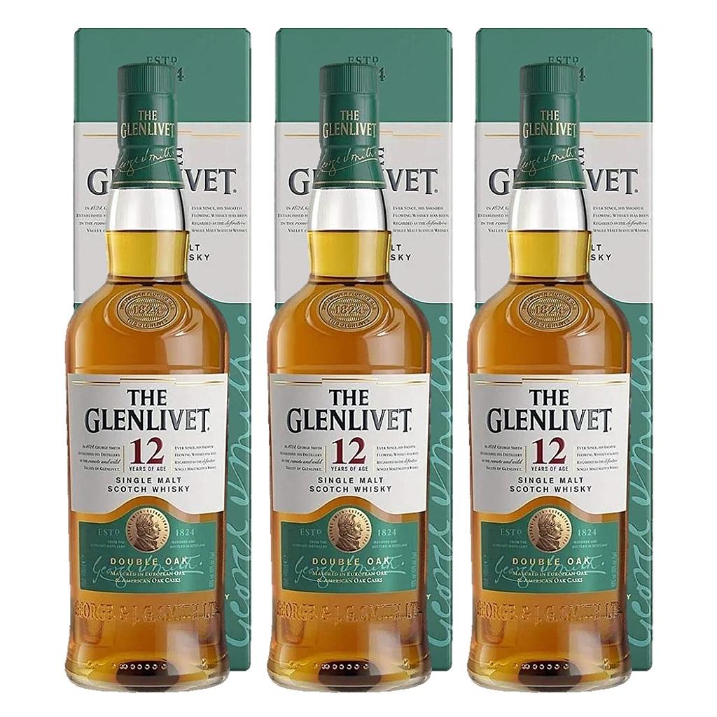 Promo x3 The Glenlivet 12 yo 40º Estuche 1x700cc