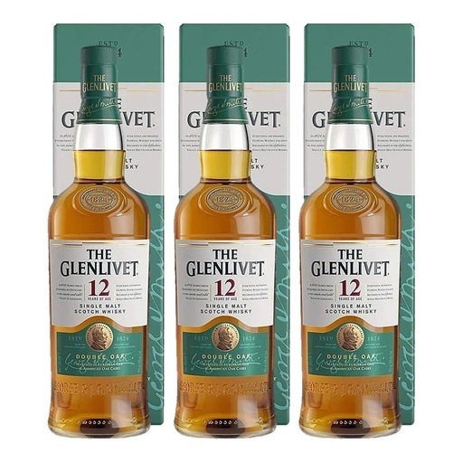 [2839] Promo x3 The Glenlivet 12 yo 40º Estuche 1x700cc