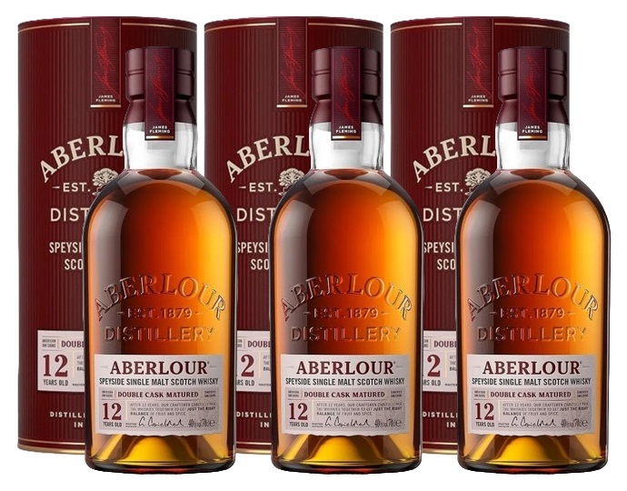 Promo x3 Whisky Aberlour 12 yo 1x700cc