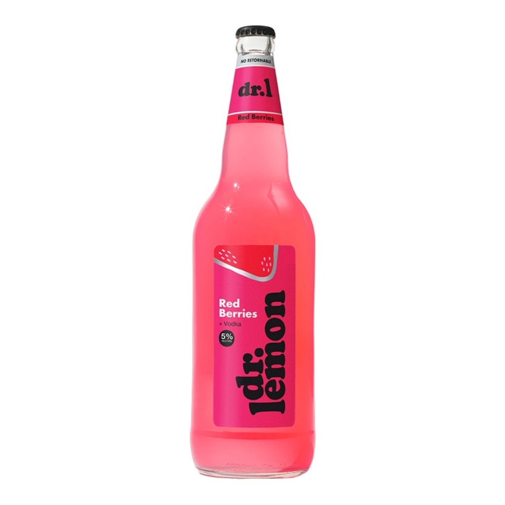 [3046] Dr Lemon Vodka Red Berries 5% 1000cc SIN TACC