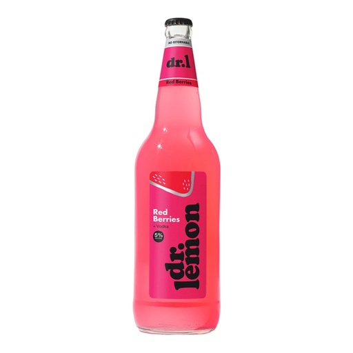 [3046] Dr Lemon Vodka Red Berries 5% 1000cc SIN TACC