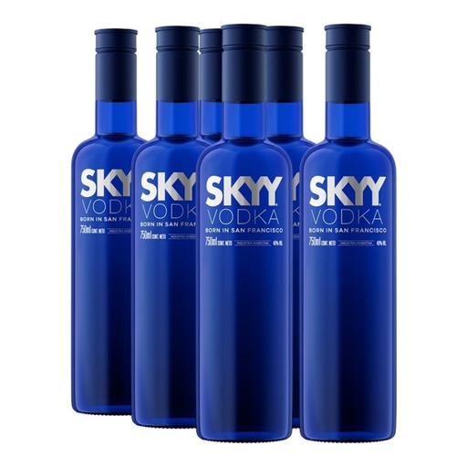 [SO3330] Promo x6 Vodka Skyy Regular 40º 700cc 10% Off