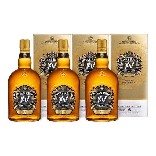 [SO3405] Promo x3 Chivas 15 yo Estuche 1x700cc