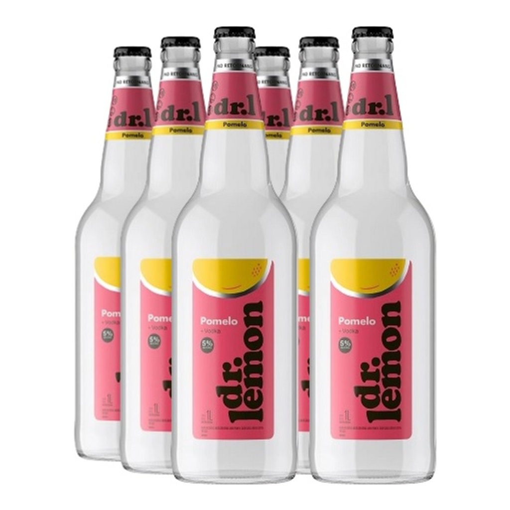 [3495] Promo x6 Dr Lemon Vodka POMELO 1000cc