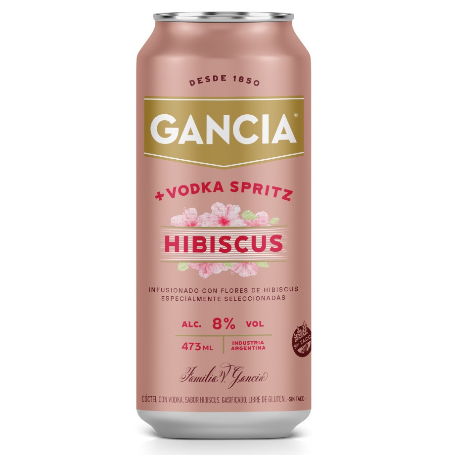 [3958] Aperitivo Gancia Hibiscus + Vodka Lata 473cc