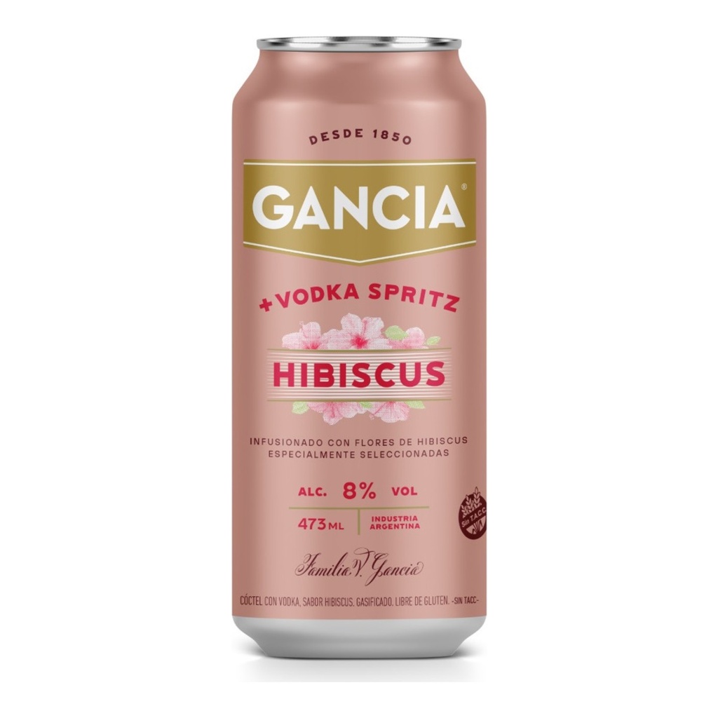 [3958] Aperitivo Gancia Hibiscus + Vodka Lata 473cc