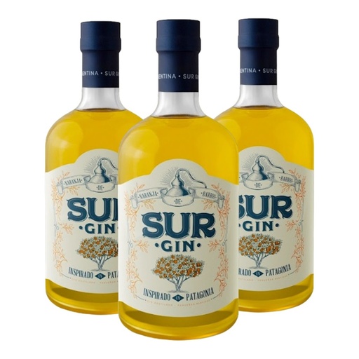 [4087] Promo x3 Gin Sur Naranja de Barrio 43º 700cc 10% Off