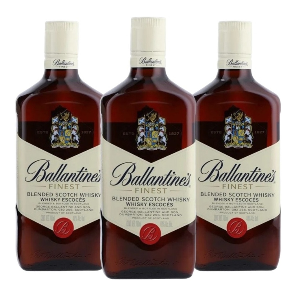 [SO4370] Promo x3 Whisky Ballantines Finest 700cc
