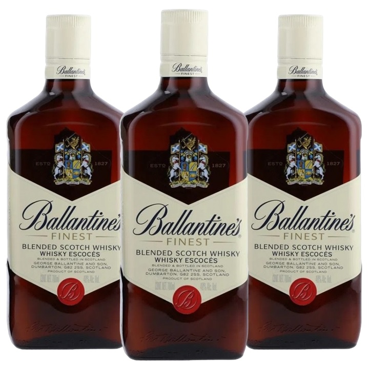 [SO4370] Promo x3 Whisky Ballantines Finest 700cc