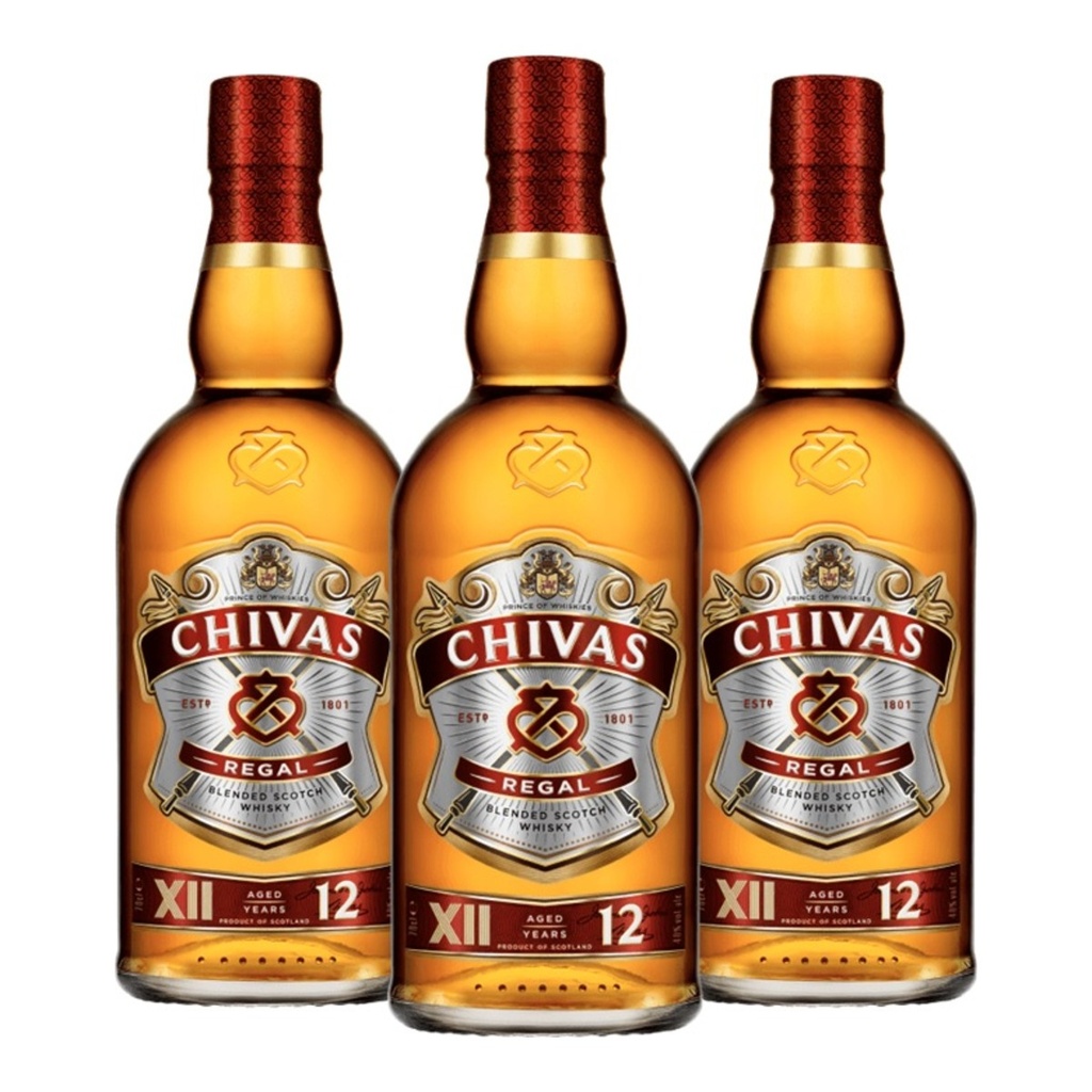 [SO4622] Promo x3 Whisky Chivas 12 yo 700cc