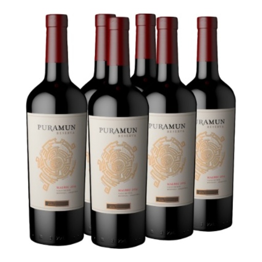 [4628] Promo 5+1 Puramun Reserva Malbec 750cc