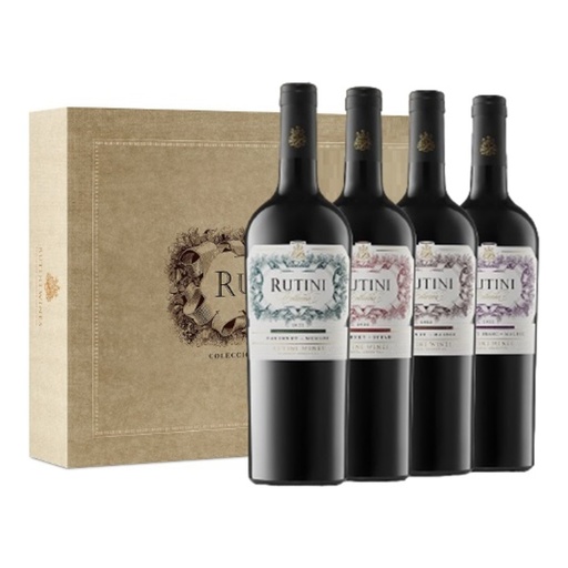 [4640] Rutini Coleccion Bivarietales Estuche Carton 4x750cc