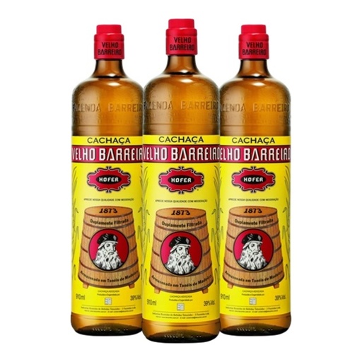 [4773] Promo x3 Cachaca Velho Barreiro 910cc