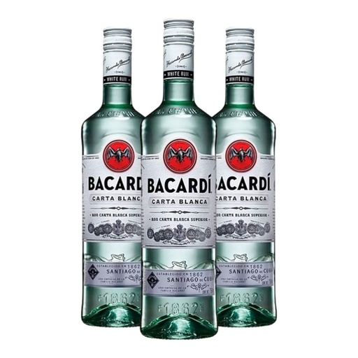[4826] Promo x3 Ron Bacardi Carta Blanca 700cc 16.66% Off