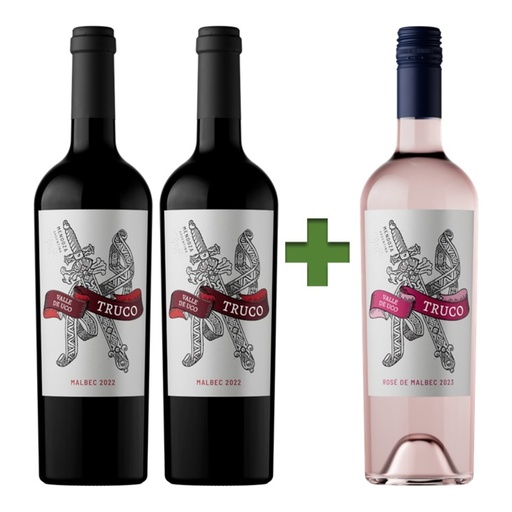 [4900] Promo 2 Truco Malbec 750cc + 1 Truco Rose 750cc 33.33% Off