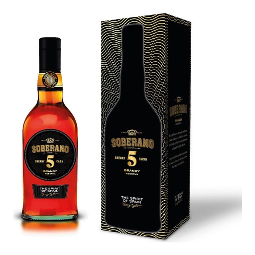 [4932] Brandy Reserva Soberano 5 Años 36° Estuche 1x700cc