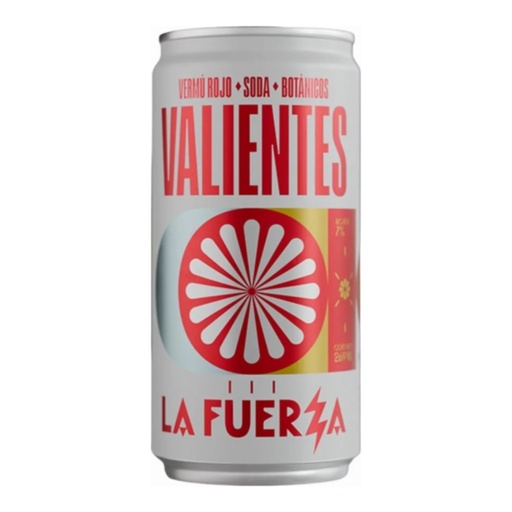 [5038] La Fuerza Valientes Rojo Con Soda y Botanicos 7° Lata 269cc