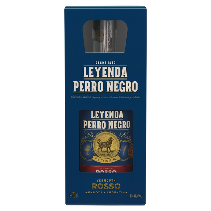 Vermouth Rosso Leyenda Perro Negro Estuche 1x700cc + Vaso