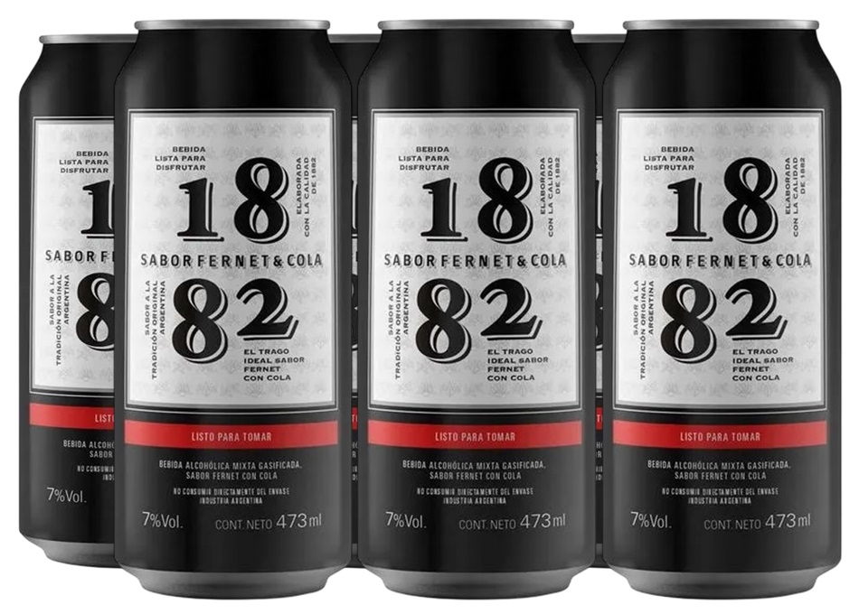 [5223] Promo 5+1 Fernet Cola 1882 LATA 473cc