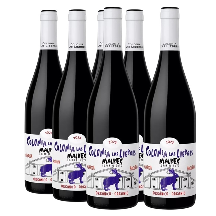 [5275] Promo 5+1 Colonia Las Liebres Malbec 750cc