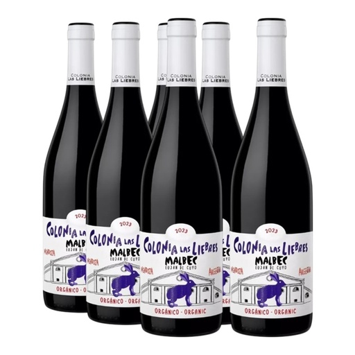 [5275] Promo 5+1 Colonia Las Liebres Malbec 750cc