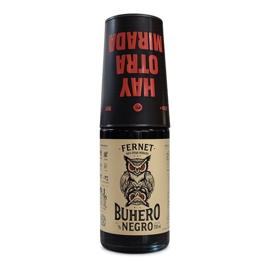Fernet Buhero Negro 39º 700cc + 1 ECOVASO NEGRO