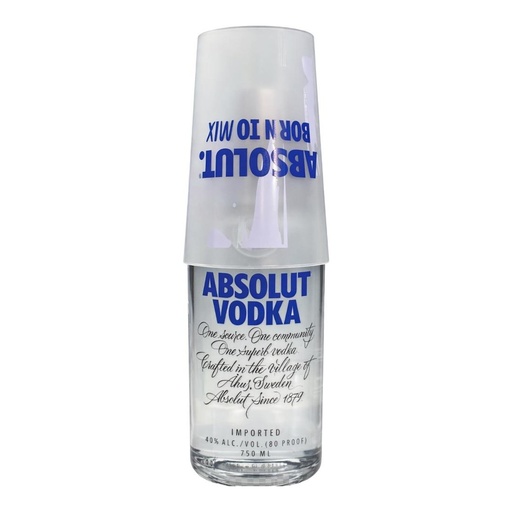 [5310] Vodka Absolut 40º 700cc + 1 ECOVASO