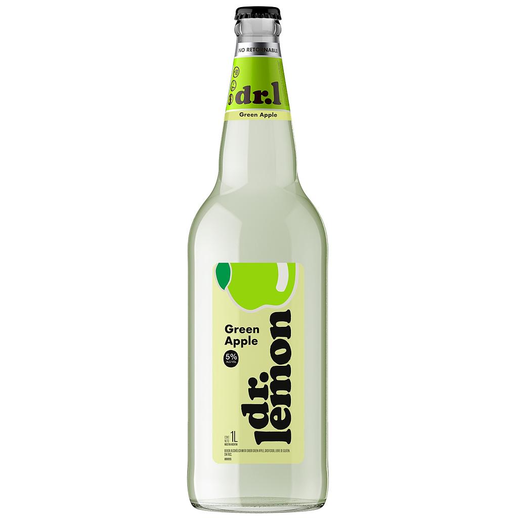 [5418] Dr Lemon Vodka GREEN APPLE 5° 1000cc SIN TACC