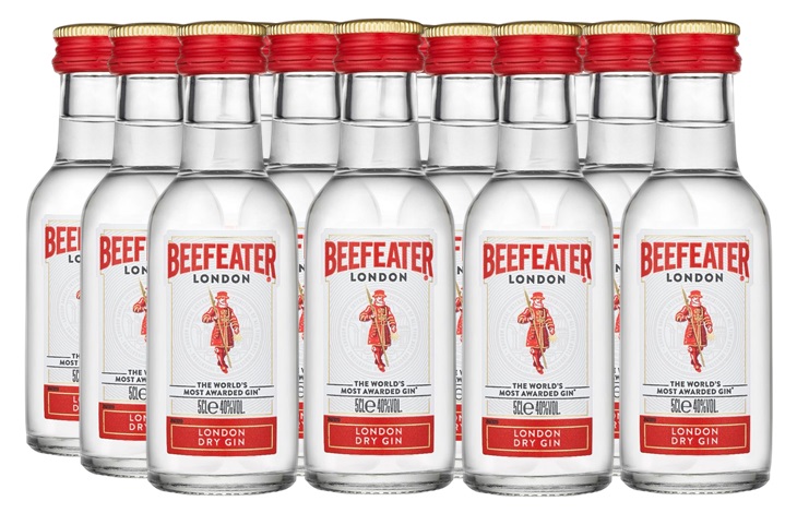 [5392] Promo x12 Gin Beefeater 50cc (MINIATURA VIDRIO)