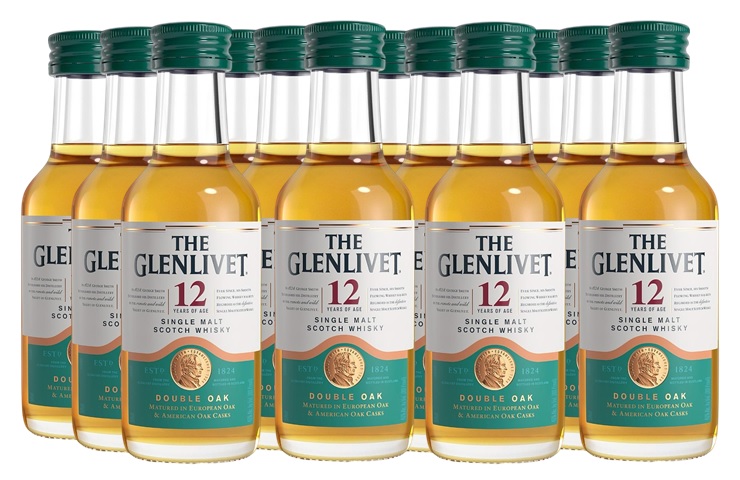[5391] Promo x12 The Glenlivet 12 yo 50cc (Miniatura Vidrio)