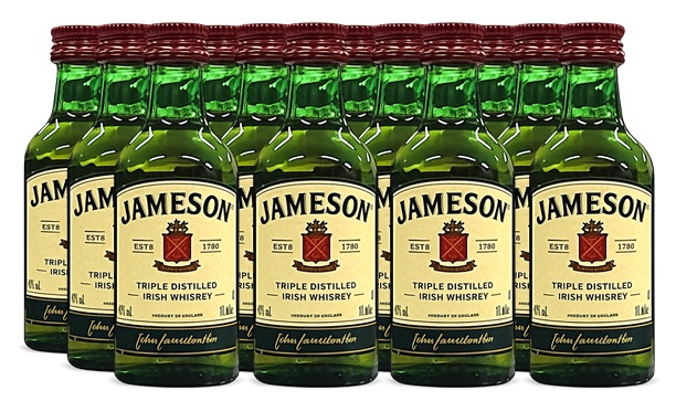 [5390] Promo x12 Whiskey Jameson 50cc (MINIATURA VIDRIO)