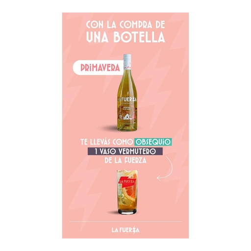 [5478] Promo x1 La Fuerza Primavera de Los Andes 750cc + 1 Vaso