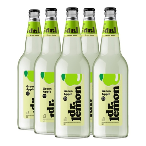 [5419] Promo x6 Dr Lemon Vodka GREEN APPLE 1000cc