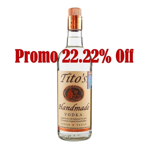 [5521] Titos Handmade Vodka 40° 750cc 22.22% Off