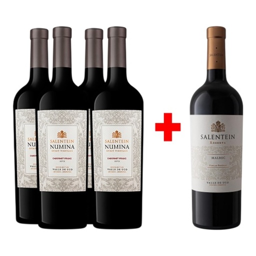 [5573] Promo x4 Numina Cab Franc 750cc + 1 Salentein Res Malbec 750cc