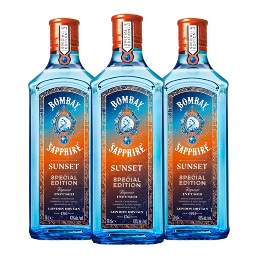 [5582] Promo x3 Gin Bombay 43° 700cc (SUNSET EDITION)