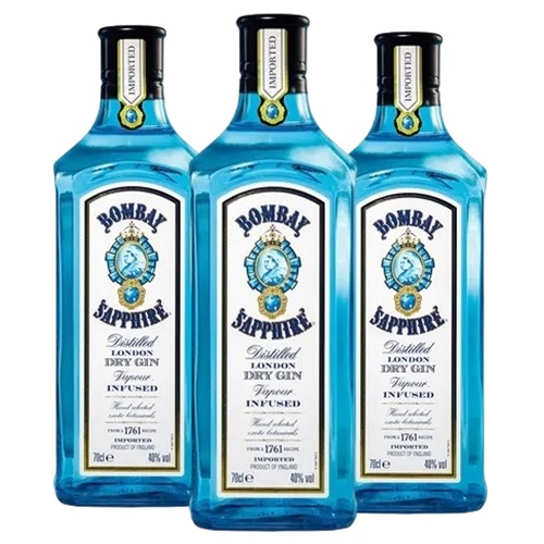 Promo x3 London Dry Gin Bombay 700cc