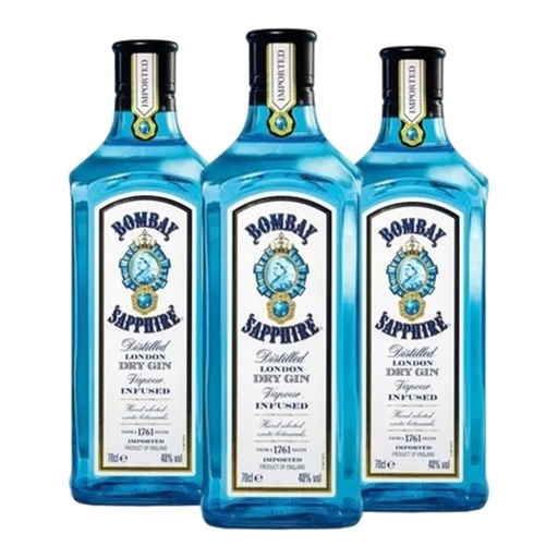 [5585] Promo x3 London Dry Gin Bombay 700cc