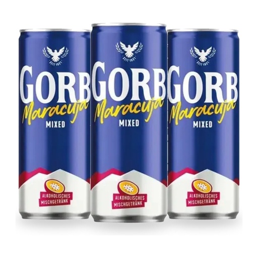 [5614] Promo x3 Vodka Gorbatschow Maracuya 10° LATA 330cc
