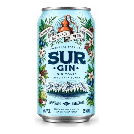 [5619] Sur Gin Tonic 5º LATA 354cc