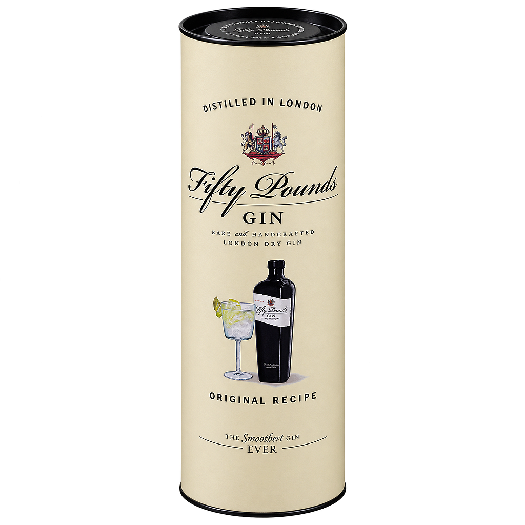London Dry Gin Fifty Pounds 43.5º TUBO 1x700cc