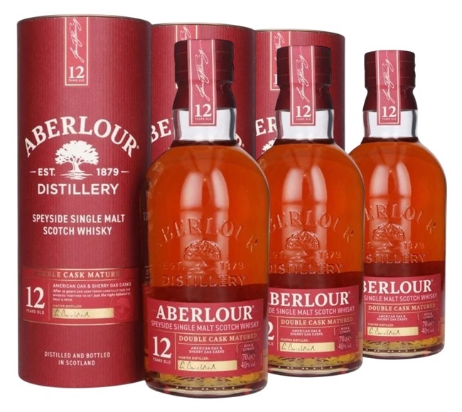 Promo x3 Whisky Aberlour 12 yo 1x700cc