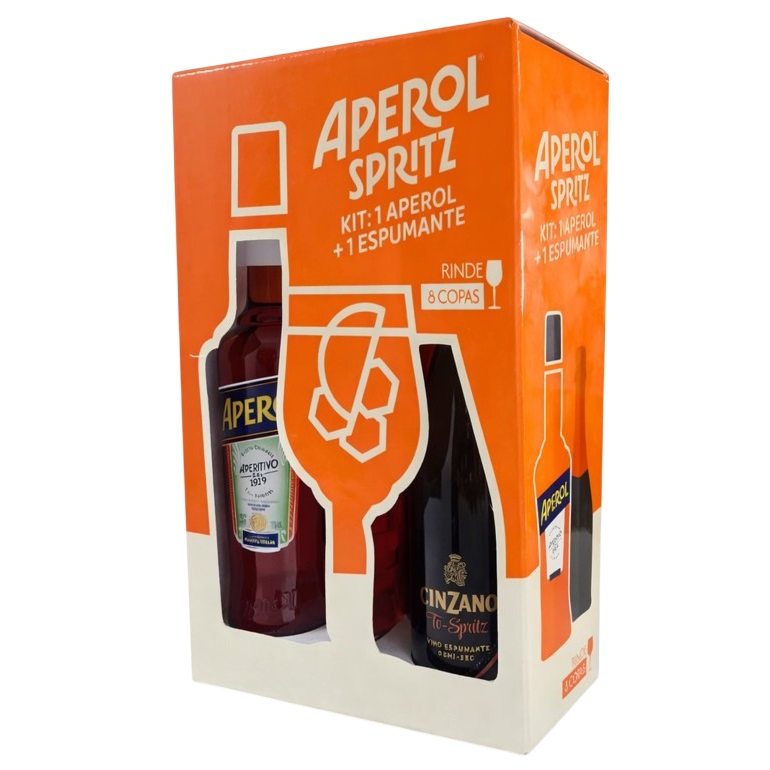 Promo Estuche 1 Aperol 750cc + 1 Cinzano To Spritz 750cc