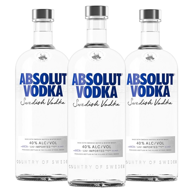 Promo x3 Vodka Absolut 700cc