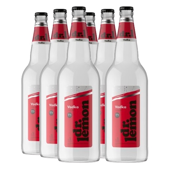 Promo x6 Dr Lemon Vodka 1000cc